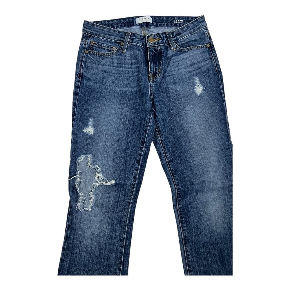 Big Star Kate Straight size 24 Womens Jeans Denim Pants Distressed - Picture 2 of 6